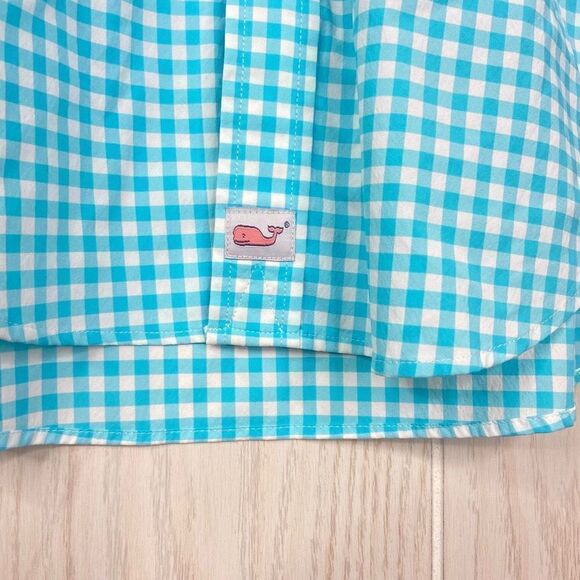 Vineyard Vines Men's Murray Button Down Shirt Classic Fit Plaid Blue White Small - Picture 2 of 5